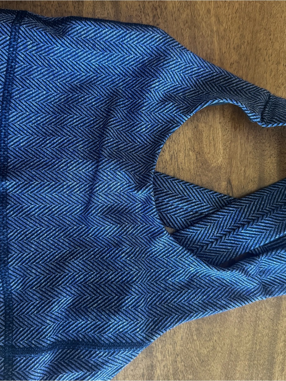 lululemon athletica Blue Denim Herringbone Sports Bra